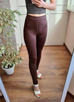 Стильные высокие базовые трикотажные брюки лосины 🌺