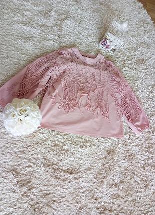 Розовая оригинальная блуза. есть в черном цвете