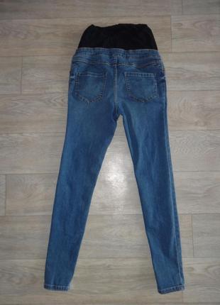 Фирменные классные синие скинни джинсы для беременных 44 46 s m 27/284 фото