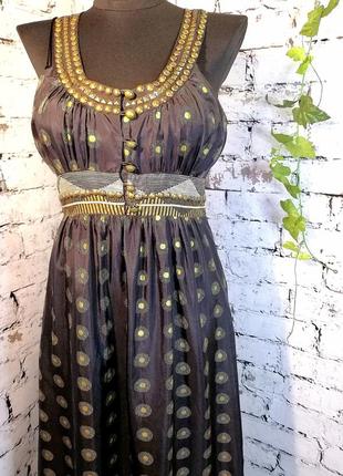 Шовкова сукна сарафан в етнічному стилі2 фото