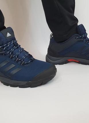 Термо кроссовки мужские синие adidas climaproof blue. мужская термо обувь еврозима адидас климапруф синие