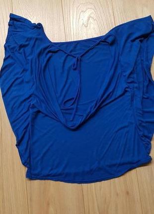 Синяя блуза с открытой спиной2 фото