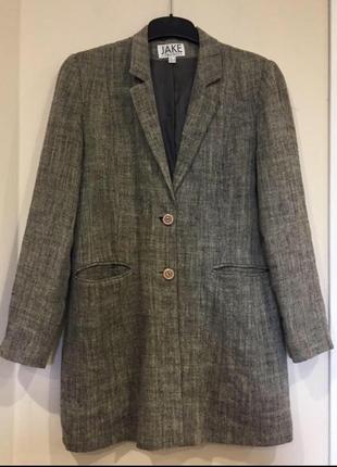 Довгий жакет з льону