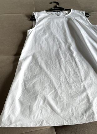 Стильна асиметрична біла блуза туніка cos3 фото