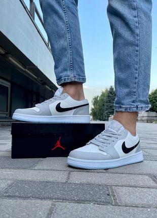 Чоловічі шкіряні кросівки nike air jordan 1 #найк5 фото