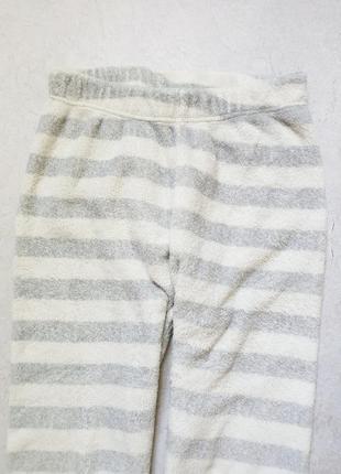 Домашні теплі махрові штани в смужку р. m-l3 фото