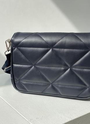 Сумка prada re-nylon padded shoulder dark blue5 фото