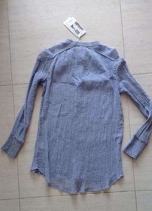 Котоновая туніка блузка рубашка s-xs2 фото