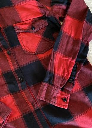 Подовжена сорочка в клітинку2 фото