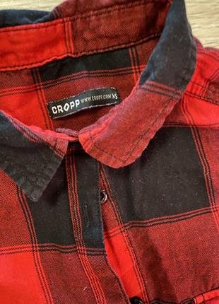 Подовжена сорочка в клітинку3 фото