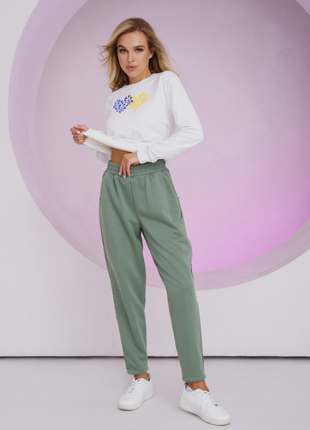 Спортивные штаны бананы с необработанными швами 2 цвета