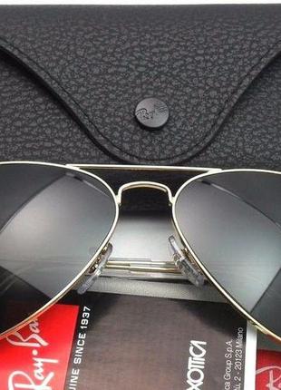 Женские солнцезащитные очки в стиле ray ban aviator 3025,3026 (001/62) lux3 фото