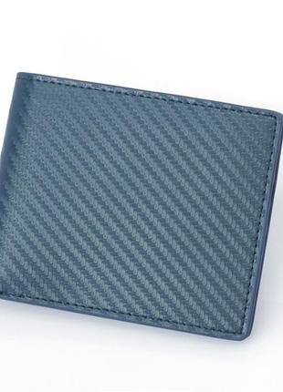 Чоловіче шкіряне портмоне leather collection (2763 blue) rfid захист