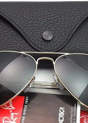 Мужские солнцезащитные очки ray ban aviator 3025 (001/62) lux