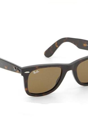 Мужские солнцезащитные очки в стиле ray ban wayfarer 2140-902/57 lux3 фото