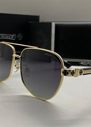 Мужские солнцезащитные очки chrome hearts 5078 gold