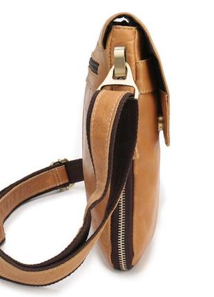 Чоловіча шкіряна сумка планшетка leather collection (372) коричнева4 фото