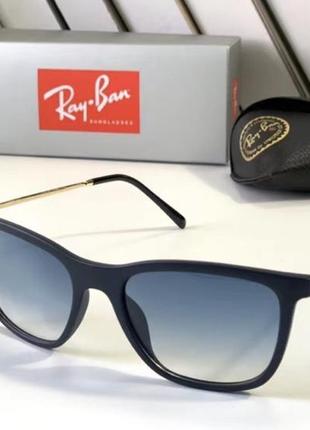 Мужские солнцезащитные очки ray ban 4344 6525/3m lux2 фото