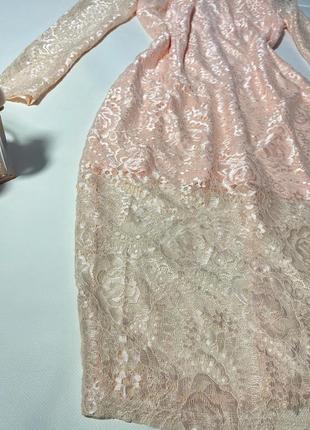 Ніжна гіпюрова сукня, кольору пудра 🌸 розмір: s,m  ціна:370 грн.2 фото