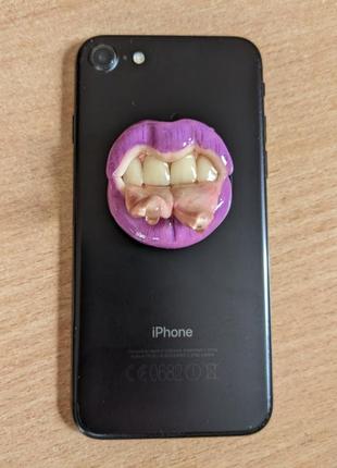 Popsocket тримач для телефону губи з зубами і мовою ручна робота
