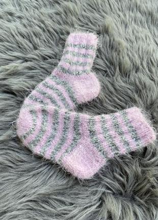 Дитячі теплі вязані шкарпетки ручна робота