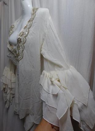 Блуза блузка летняя flavio castellani silk шелк натуральный2 фото