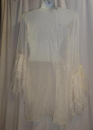 Блуза блузка летняя flavio castellani silk шелк натуральный4 фото