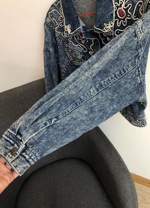 Винтажная куртка джинсовка, 80-е4 фото