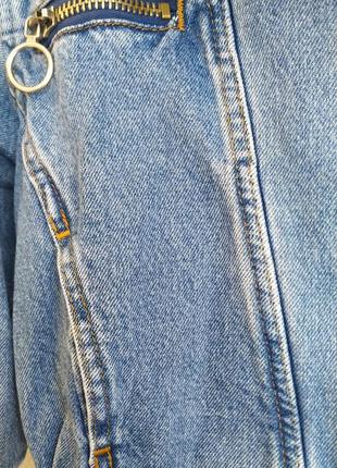Укорочена джинсова курточка в ретро стилі2 фото