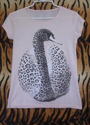 Супер футболка світло-морквяного кольору,р. 8,100%коттон.