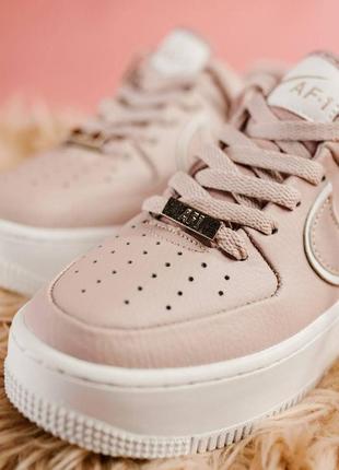 Кросівки nike air force low pink ( шкіра )6 фото