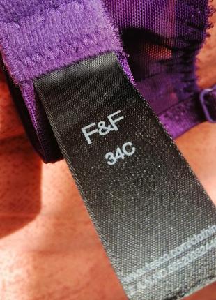 Шикарний фіолетовий бюстгальтер ажурний ліфчик 75с6 фото