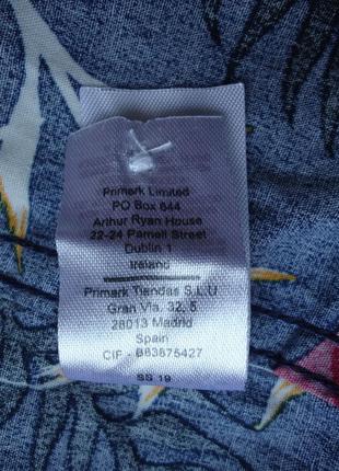 Рубашка  гавайская primark reg fit cotton гавайка (l)8 фото