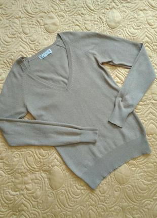 Базовий бежевий джемпер светр кофта пуловер zara s
