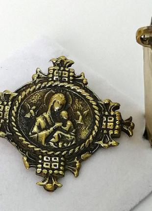 Підвіска згарда "божа матір", (40х40 мм) бронза озб-08