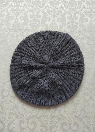 Берет сірий в'язаний new look