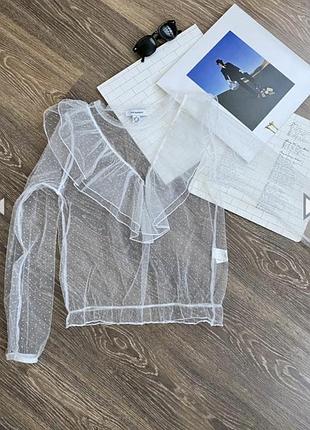 Блуза сітка в горох