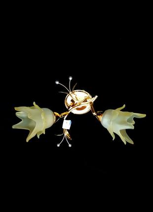 Люстра з поворотними плафонами на 2 лампи — можливий монтаж на стіну як бра