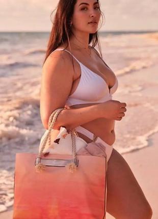 Новинка! вместительная пляжная сумка шопер bombshell sundrenched tote victoria's secret виктория сикрет вікторія сікрет оригинал