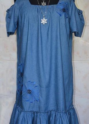 Літній х/б сукню під джинс