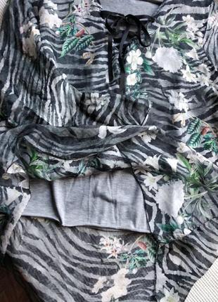 Легка літня шовкова блузка сорочка туніка4 фото