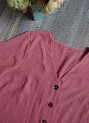 Женская розовая блуза на пуговицах блузка блузочка большой размер батал 50 /527 фото