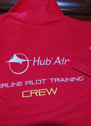 Красивая рубашка футболка поло b&c collection pilot training, типа aeronautica militare , м9 фото