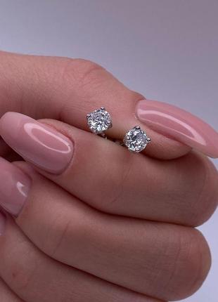 🇺🇦срібло 925 проба сережки пусети ,сережки гвоздики на вкрутках 0454.10р