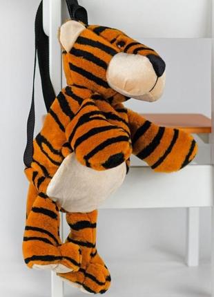 Рюкзак дитячий  тигр хутряний 41 см1 фото