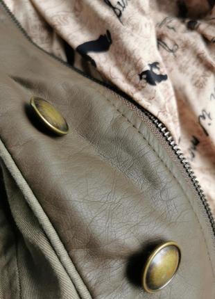 Куртка фрак disney стрейч джинсова з шкіряними вставками піджак, жакет річна з баскою рюші мілітарі стиль6 фото