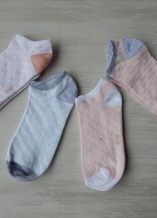 Набір 4 парі шкарпеток коротких esmara світлі3 фото