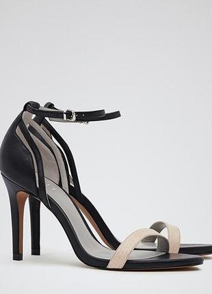 Кожаные босоножки reiss malva на каблуке