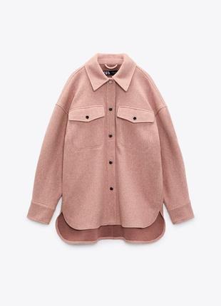 Zara -60% куртка сорочка пальто тепла беж, хакі, пудра, хs, s, m, l