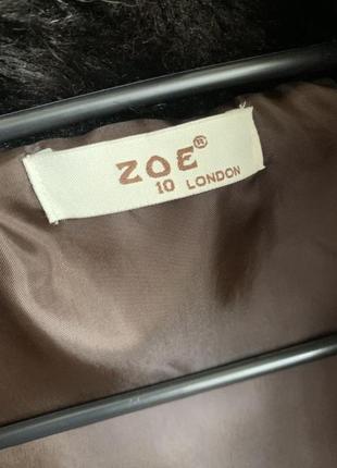 Шубка тедди  коричневого цвета zoe , укороченая на молнии8 фото